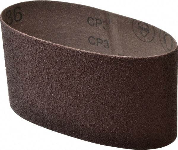 3M - 3-1/2" Wide x 15-1/2" OAL, 36 Grit, Aluminum Oxide Abrasive Belt - Aluminum Oxide, Very Coarse, Coated, X Weighted Cloth Backing, Series 341D - Benchmark Tooling