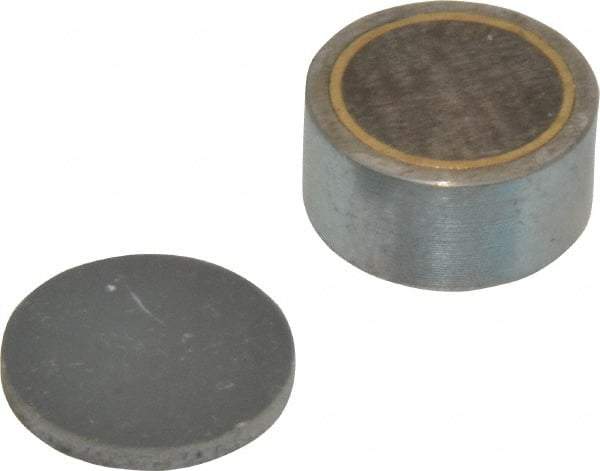 Mag-Mate - 1/4-2 Thread, 1" Diam, 1/2" High, 46 Lb Average Pull Force, Neodymium Rare Earth Pot Magnet - 0.15" Deep Tapped Hole, Steel Pot, Uninsulated - Benchmark Tooling