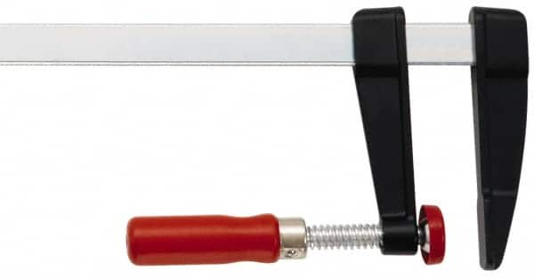 Bessey - 12" Capacity, 5-1/2" Throat Depth Steel Bar Clamp - 1,200 Lb Clamping Pressure, 16" OAL - Benchmark Tooling