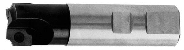 Cutting Tool Technologies - 0.06 to 0.06 Inch Cutting Radius, 1 Inch Cutter Diameter, 2 Style CV 12 Inserts, 3/4 Inch Shank Diameter, Indexable Concave Radius Cutter - 4.5 Inch Overall Length, Through Coolant - Benchmark Tooling