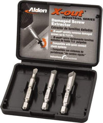 Alden - 3 Piece Quick-Connect Screw Extractor/Drill Set - Screw Range #6 to #14 - Benchmark Tooling