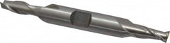 Interstate - 1/4", 1/2" LOC, 3/8" Shank Diam, 3-1/8" OAL, 2 Flute, Cobalt Square End Mill - Double End, Uncoated, Spiral Flute, Centercutting, Right Hand Cut, Right Hand Flute - Benchmark Tooling