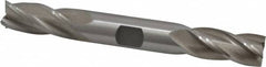 Interstate - 5/8", 1-3/8" LOC, 5/8" Shank Diam, 5" OAL, 4 Flute, Cobalt Square End Mill - Double End, Uncoated, Spiral Flute, Centercutting, Right Hand Cut, Right Hand Flute - Benchmark Tooling