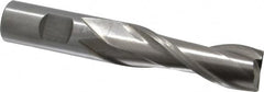 Interstate - 3/4", 2-1/4" LOC, 3/4" Shank Diam, 4-1/2" OAL, 2 Flute, Cobalt Square End Mill - Single End, Uncoated, Spiral Flute, Centercutting, Right Hand Cut, Right Hand Flute - Benchmark Tooling