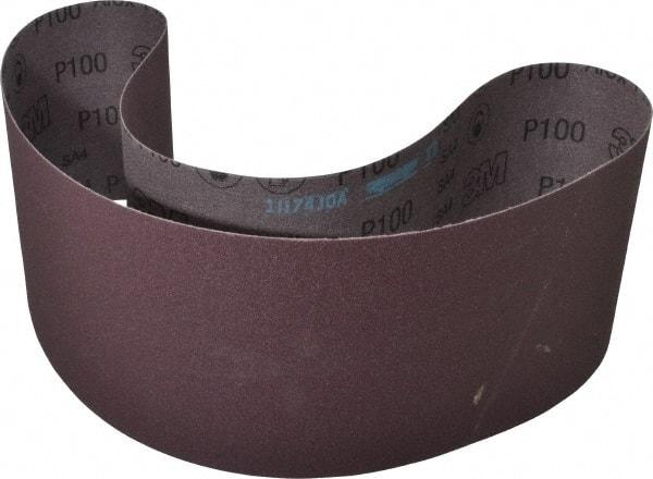 3M - 6" Wide x 48" OAL, 100 Grit, Aluminum Oxide Abrasive Belt - Aluminum Oxide, Fine, Coated, X Weighted Cloth Backing, Series 241D - Benchmark Tooling