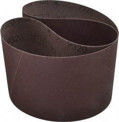 3M - 6" Wide x 48" OAL, 320 Grit, Aluminum Oxide Abrasive Belt - Aluminum Oxide, Extra Fine, Coated, X Weighted Cloth Backing, Series 341D - Benchmark Tooling