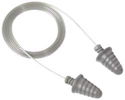 3M - Disposable, Corded, 32 dB Earplugs - Gray, 120 Pairs - Benchmark Tooling