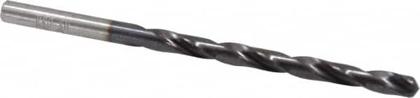 Chicago-Latrobe - #10 135° High Speed Steel Jobber Drill - TiAlN Finish, Right Hand Cut, Spiral Flute, Straight Shank, 3-5/8" OAL, Split Point - Benchmark Tooling