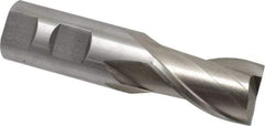 Interstate - 1", 1-5/8" LOC, 1" Shank Diam, 4-1/8" OAL, 2 Flute, Cobalt Square End Mill - Single End, Uncoated, Spiral Flute, Centercutting, Right Hand Cut, Right Hand Flute - Benchmark Tooling