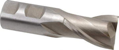 Interstate - 1-1/8", 1-5/8" LOC, 1" Shank Diam, 3-7/8" OAL, 2 Flute, Cobalt Square End Mill - Single End, Uncoated, Spiral Flute, Centercutting, Right Hand Cut, Right Hand Flute - Benchmark Tooling