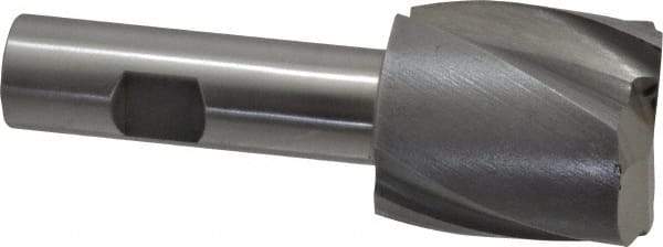 Interstate - 1-1/2", 1-5/8" LOC, 3/4" Shank Diam, 4-1/8" OAL, 2 Flute, Cobalt Square End Mill - Single End, Uncoated, Spiral Flute, Centercutting, Right Hand Cut, Right Hand Flute - Benchmark Tooling