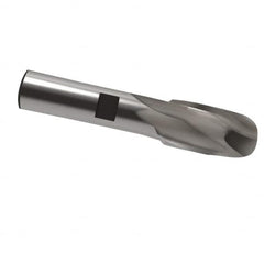 Interstate - 5/8" Diam, 1-1/8" LOC, 2 Flute Cobalt Ball End Mill - Uncoated, Single End, 3-1/8" OAL, 1/2" Shank Diam, Spiral Flute - Benchmark Tooling