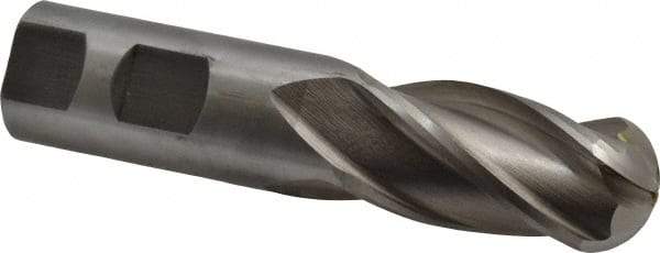 Interstate - 1" Diam, 2" LOC, 4 Flute Cobalt Ball End Mill - Uncoated, Single End, 4-1/2" OAL, 1" Shank Diam, Spiral Flute - Benchmark Tooling