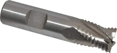 Interstate - 5/8" Diam, Coarse Pitch, 3/4" LOC, 4 Flute Cobalt Roughing Square End Mill - Uncoated, 2-7/8" OAL, 5/8" Shank Diam, Single End - Benchmark Tooling