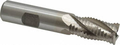 Interstate - 5/8" Diam, Coarse Pitch, 1-1/4" LOC, 4 Flute Cobalt Roughing Square End Mill - Uncoated, 3-3/8" OAL, 5/8" Shank Diam, Single End - Benchmark Tooling