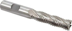 Interstate - 5/8" Diam, Coarse Pitch, 2-1/8" LOC, 4 Flute Cobalt Roughing Square End Mill - Uncoated, 4-1/4" OAL, 5/8" Shank Diam, Single End - Benchmark Tooling