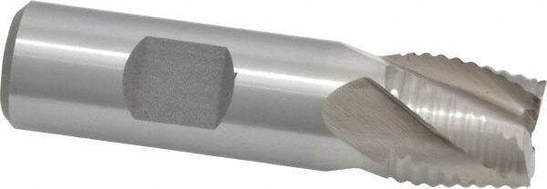 Interstate - 3/4" Diam, Coarse Pitch, 3/4" LOC, 4 Flute Cobalt Roughing Square End Mill - Uncoated, 3" OAL, 3/4" Shank Diam, Single End - Benchmark Tooling