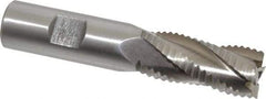 Interstate - 3/4" Diam, Coarse Pitch, 1-5/8" LOC, 4 Flute Cobalt Roughing Square End Mill - Uncoated, 3-7/8" OAL, 3/4" Shank Diam, Single End - Benchmark Tooling