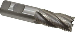 Interstate - 1" Diam, Coarse Pitch, 2" LOC, 5 Flute Cobalt Roughing Square End Mill - Uncoated, 4-1/2" OAL, 1" Shank Diam, Single End - Benchmark Tooling