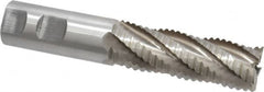 Interstate - 1" Diam, Coarse Pitch, 3" LOC, 5 Flute Cobalt Roughing Square End Mill - Uncoated, 5-1/2" OAL, 1" Shank Diam, Single End - Benchmark Tooling