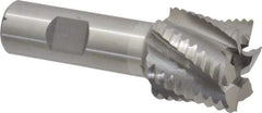 Interstate - 1-1/4" Diam, Coarse Pitch, 1-1/8" LOC, 6 Flute Cobalt Roughing Square End Mill - Uncoated, 3-3/8" OAL, 3/4" Shank Diam, Single End - Benchmark Tooling