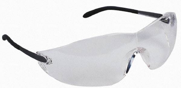 MCR Safety - Clear Lenses, Frameless Safety Glasses - Scratch Resistant, Metal Frame, Size Universal, Wrap Around - Benchmark Tooling