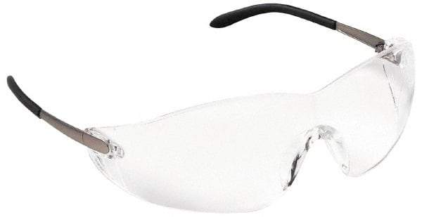 MCR Safety - Clear Lenses, Frameless Safety Glasses - Anti-Fog, Scratch Resistant, Metal Frame, Size Universal, Wrap Around - Benchmark Tooling
