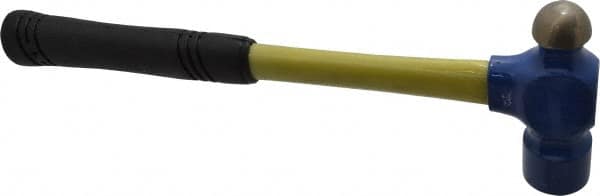 Vaughan Bushnell - 1-1/2 Lb Head Ball Pein Hammer - Fiberglass Handle, 15" OAL, Fiberglass with Cushion Grip - Benchmark Tooling