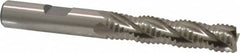 Interstate - 3/8" Diam, Coarse Pitch, 1-5/8" LOC, 4 Flute Cobalt Roughing Square End Mill - Uncoated, 3-3/16" OAL, 3/8" Shank Diam, Single End, Centercutting - Benchmark Tooling