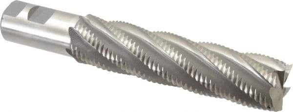 Interstate - 1-1/2" Diam, Coarse Pitch, 6" LOC, 6 Flute Cobalt Roughing Square End Mill - Uncoated, 8-1/2" OAL, 1-1/4" Shank Diam, Single End, Centercutting - Benchmark Tooling