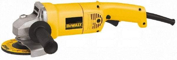 DeWALT - 5" Wheel Diam, 10,000 RPM, Corded Angle & Disc Grinder - 5/8-11 Spindle, 12 Amps - Benchmark Tooling