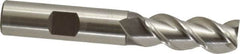 Interstate - 1/2" Diam, 1-1/4" LOC, 3 Flute Cobalt Roughing & Finishing Square End Mill - Uncoated, 3-1/4" OAL, 1/2" Shank Diam, Straight Shank, 45° Helix, Centercutting - Benchmark Tooling