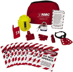 NMC - 18 Piece Electrical Lockout Kit - Keyed Differently, Comes in Pouch - Benchmark Tooling