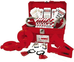 NMC - 32 Piece Valve Lockout Kit - Keyed Differently, Comes in Pouch - Benchmark Tooling