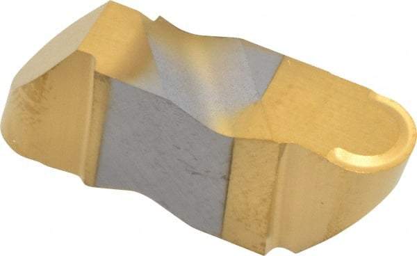 Kennametal - 4125NR K Grade KC730, 6.35mm Cutting Width Carbide Grooving Insert - 6.35mm Max Depth of Cut, Right Hand, 3.18mm Corner Radius, TiN Finish - Benchmark Tooling