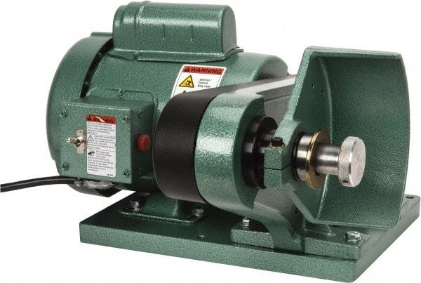 Burr King - 6" Wheel Diam x 1 & 2" Wheel Width, 3/4 hp Deburring/Polishing Grinder - 5/8" Arbor Hole Diam, 1 Phase, 120 Volts - Benchmark Tooling