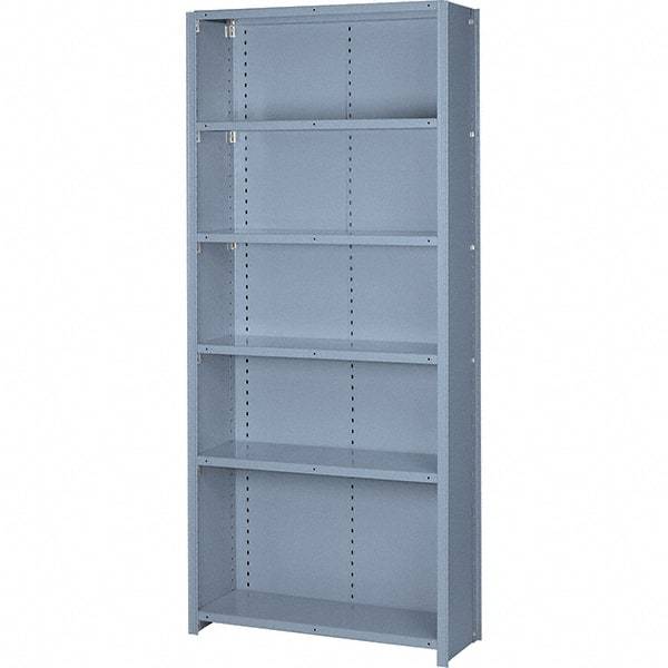 Lyon - 6 Shelf, 900 Lb. Capacity, Closed Shelving Starter Unit - 36 Inch Wide x 12 Inch Deep x 84 Inch High, Gray - Benchmark Tooling