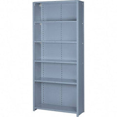 Lyon - 6 Shelf, 900 Lb. Capacity, Closed Shelving Starter Unit - 36 Inch Wide x 18 Inch Deep x 84 Inch High, Gray - Benchmark Tooling