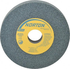 Norton - 6" Diam x 1-1/4" Hole x 3/4" Thick, I Hardness, 60 Grit Surface Grinding Wheel - Silicon Carbide, Type 1, Medium Grade, 4,140 Max RPM, Vitrified Bond, No Recess - Benchmark Tooling