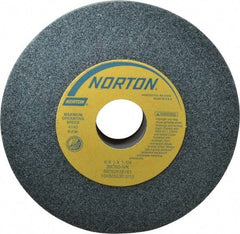 Norton - 6" Diam x 1-1/4" Hole x 1" Thick, I Hardness, 60 Grit Surface Grinding Wheel - Silicon Carbide, Type 1, Medium Grade, 4,140 Max RPM, Vitrified Bond, No Recess - Benchmark Tooling