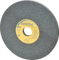 Norton - 8" Diam x 1-1/4" Hole x 1/2" Thick, I Hardness, 60 Grit Surface Grinding Wheel - Silicon Carbide, Type 1, Medium Grade, 3,600 Max RPM, Vitrified Bond, No Recess - Benchmark Tooling