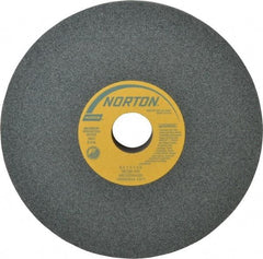 Norton - 8" Diam x 1-1/4" Hole x 1" Thick, I Hardness, 80 Grit Surface Grinding Wheel - Silicon Carbide, Type 1, Medium Grade, 3,600 Max RPM, Vitrified Bond, No Recess - Benchmark Tooling