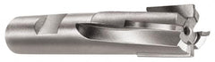 Made in USA - 1-1/2", 1-1/2" LOC, 1-1/4" Shank Diam, 4-1/2" OAL, 4 Flute, Carbide-Tipped Square End Mill - Single End, Uncoated, Spiral Flute, 6° Helix, Right Hand Cut, Right Hand Flute - Benchmark Tooling