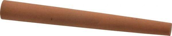 Norton - 4" Long x 1/2" Diam x 1/4" Thick, Aluminum Oxide Sharpening Stone - Round Tapered, Fine Grade - Benchmark Tooling