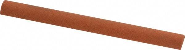 Norton - 4" Long x 3/8" Diam Aluminum Oxide Sharpening Stone - Half Round, Fine Grade - Benchmark Tooling