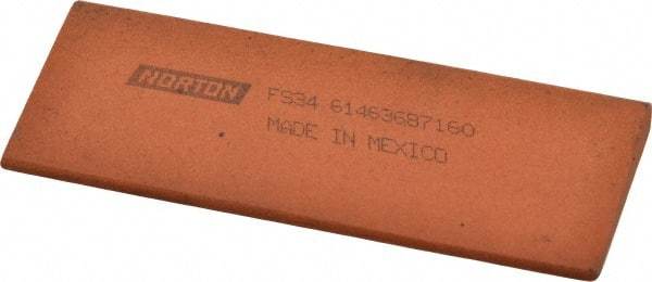 Norton - 4-1/2" Long x 1-3/4" Diam x 3/8" Thick, Aluminum Oxide Sharpening Stone - Round Edge Slip, Fine Grade - Benchmark Tooling