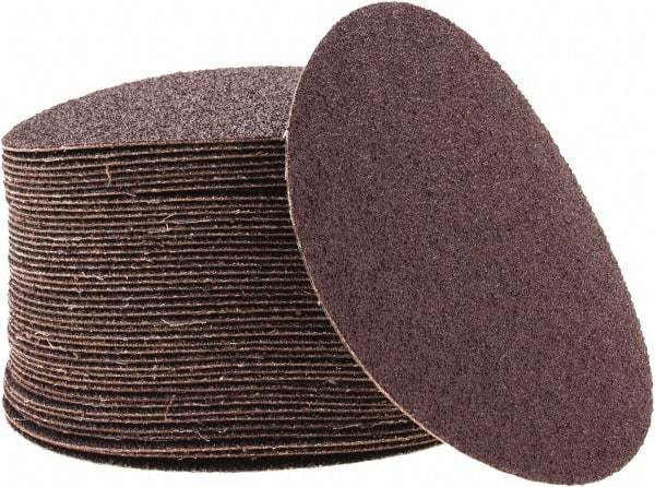 3M - 5" Diam, 40 Grit Aluminum Oxide Adhesive PSA Disc - Coarse Grade, X Weighted Cloth Backing, For Bench Top Motors, Random Orbital Sanders - Benchmark Tooling