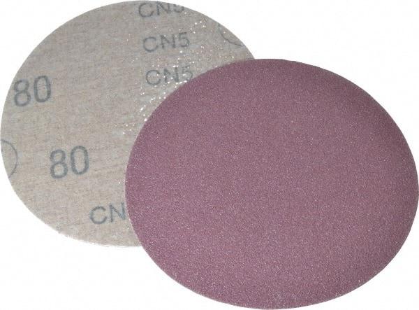 3M - 5" Diam, 80 Grit Aluminum Oxide Adhesive PSA Disc - Medium Grade, X Weighted Cloth Backing, For Bench Top Motors, Random Orbital Sanders - Benchmark Tooling