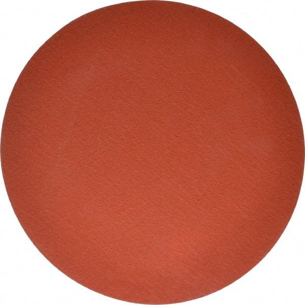 3M - 12" Diam, 50 Grit Ceramic Adhesive PSA Disc - Coarse Grade, Orange, YF Weighted Backing, Flexible, Use with Bench Top Motors - Benchmark Tooling