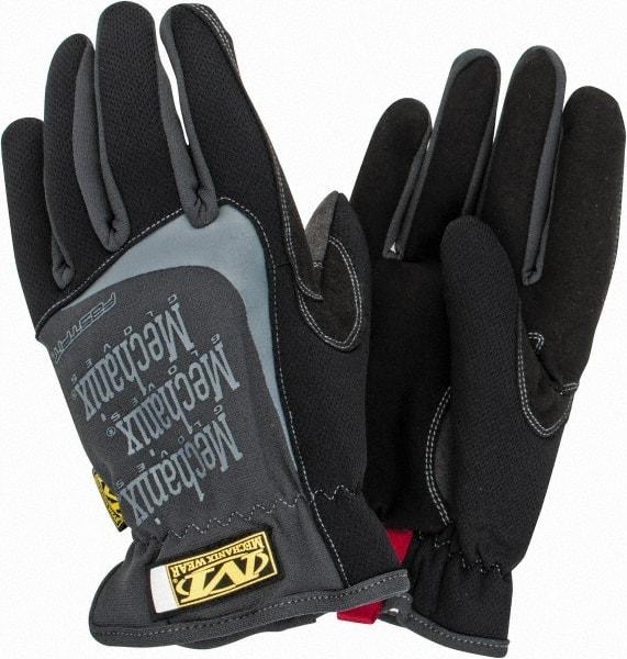 Mechanix Wear - Size L (10) Synthetic Leather General Protection Work Gloves - For Mechanic's & Lifting, Uncoated, Slip-On Cuff, Full Fingered, Black, Paired - Benchmark Tooling